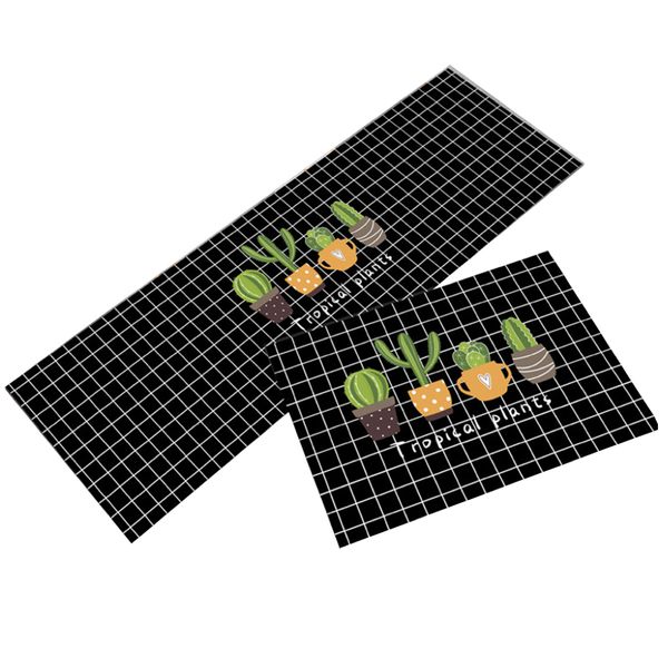 Home Kitchen Decor Anti Slip Stepping Mat Carpet Rug Set Of 2