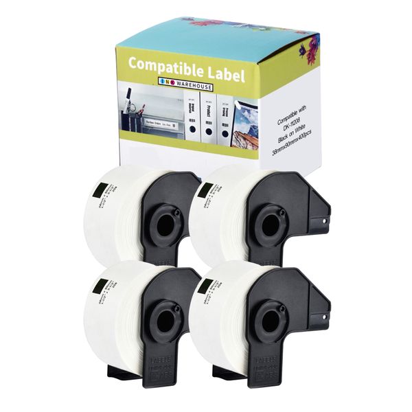 INKWAREHOUSE DK-11208 Large Address Labels 38mm x 90mm X 4