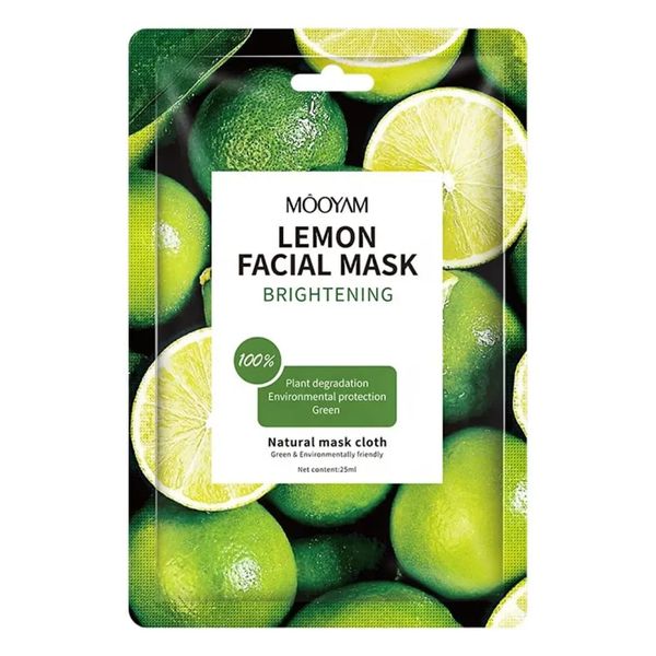 Mooyam Natural Mask Cloth Moisturizing Brightening Lemon Facial Mask 25ml