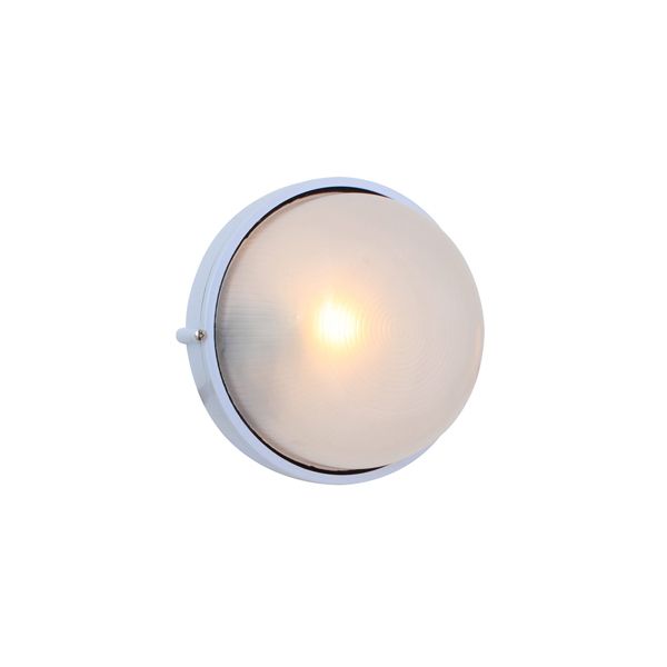 Eurolux - Large Round Bulkhead Without Grid White 230V