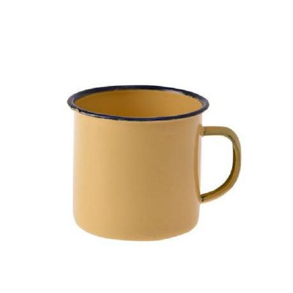 Enamel Mug 8cm - 6 Yellow Mugs