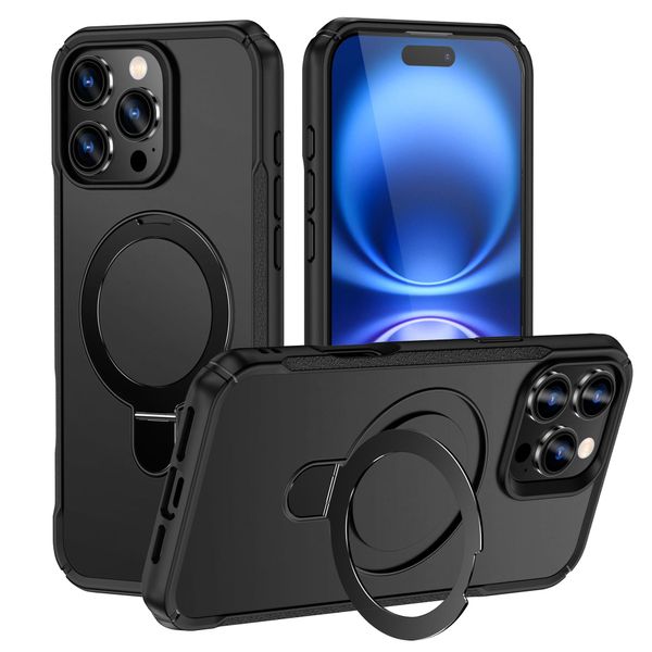 Ring Magnetic Kickstand Holder Case Compatible With iPhone 16 Pro Max