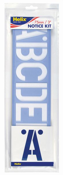 Helix 75mm Notice Stencil Kit - 6 Piece
