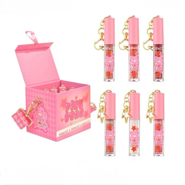 Pink Bear 6 Piece Lip Gloss Set