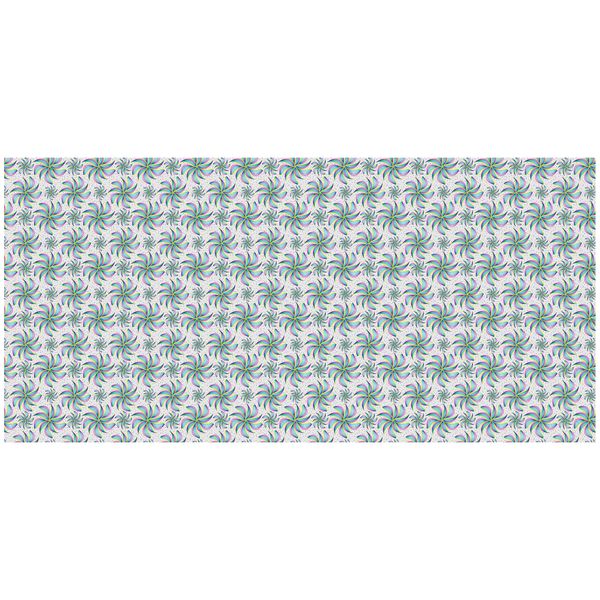 Rainbow Colour Flowers on Grey 3m Rectangle Tablecloth