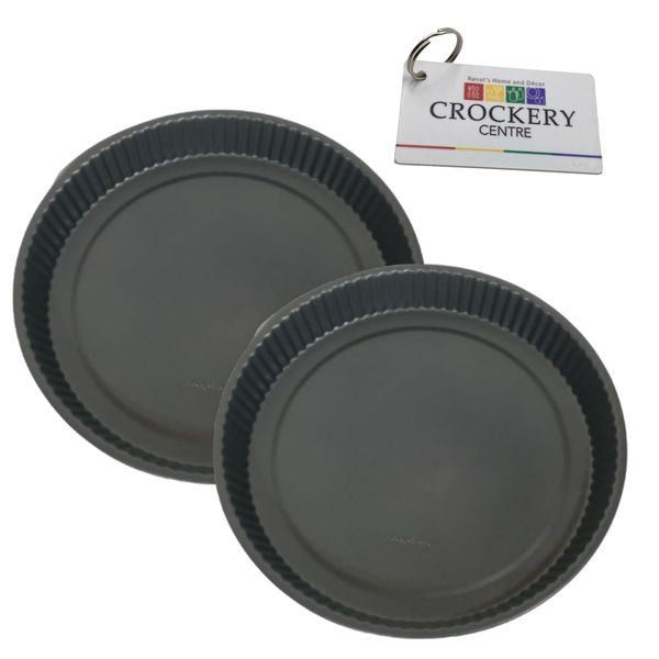 2Pc Baking Pan Round Fluted Non-Stick 29x3cm + Keyring