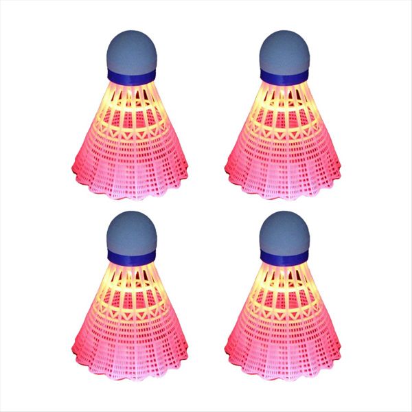 Light-Up Shuttlecocks Badminton Set Pink