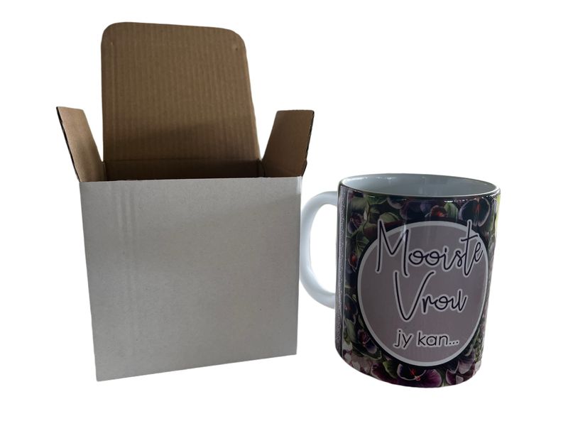 Mooiste Vrou' Mug Afrikaans Inspirational Words Mothers Day