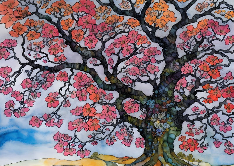 Canvas cm Home Decor Wall Art - Floral Tree