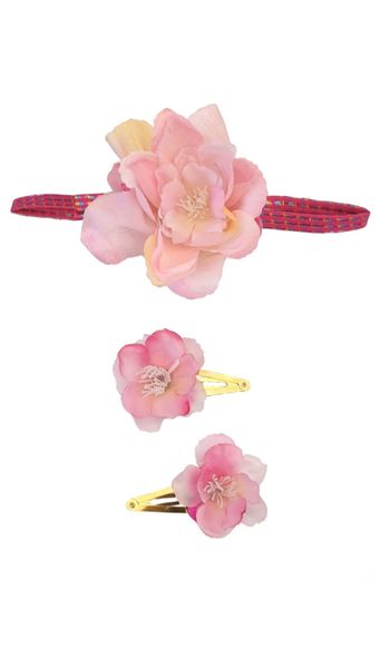 Headband Set - Spring Pink Flower Crown