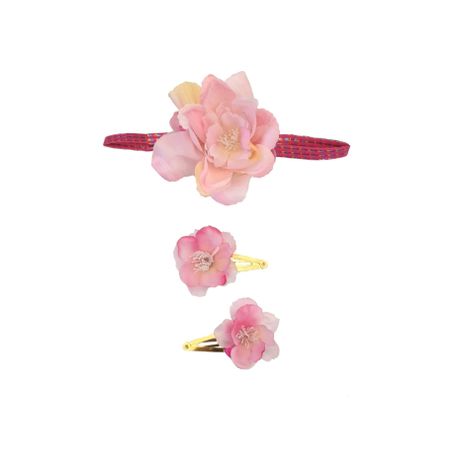 pink flower headband