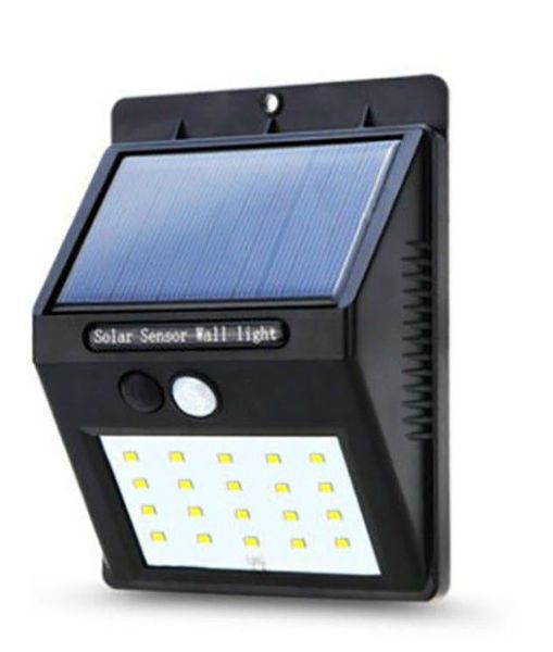 Solar Power Sensor Wall Light 20 LED Bright Wireless Security Motion