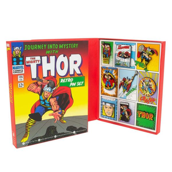 Official Marvel Thor Retro Pin Badge Set