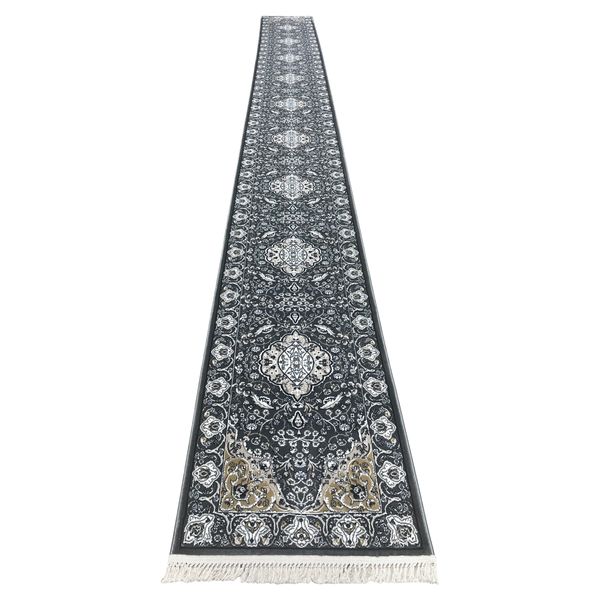 Machine Woven Persian Grey &amp; Cream Runner/Rug - 800 x 80 cm