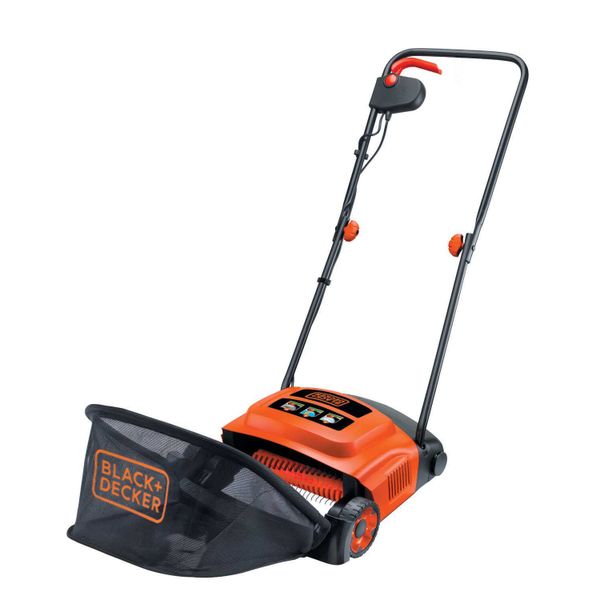 BLACK+DECKER 600W Lawn Raker 30cm Width and Adjustable Height