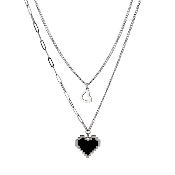 Double Heart 2-Piece Necklace Set (RN-10159-DHP)