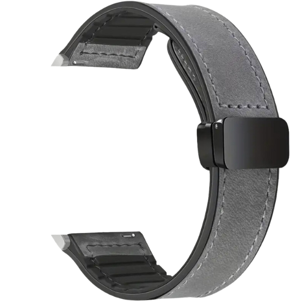 Faux Leather Strap for Garmin Vivoactive 4 (22mm) -Grey