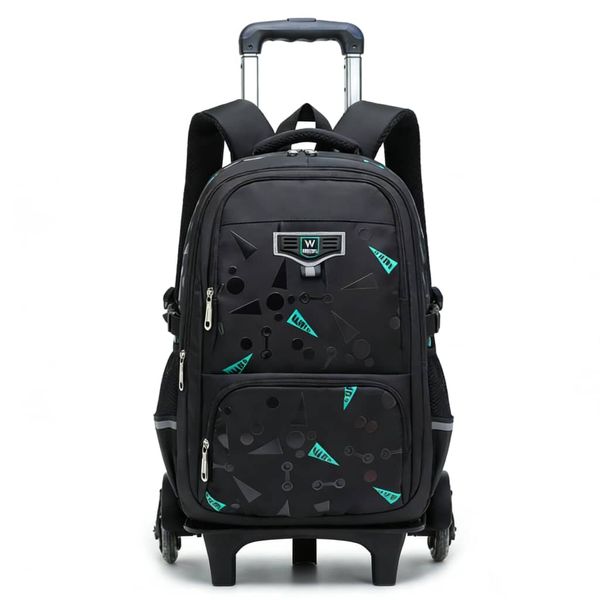 Rolling Backpack for Boys Girls Trolley Bag with Wheels Roller