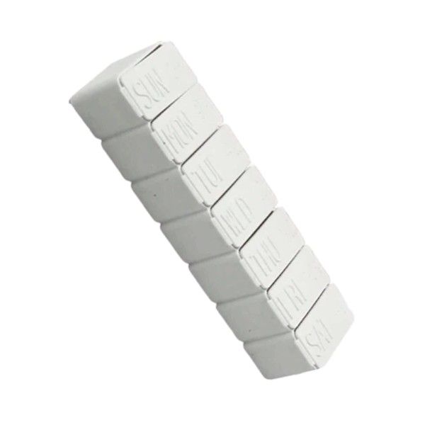 Portable 7-Day Mini Medicine Storage Organizer Case - White