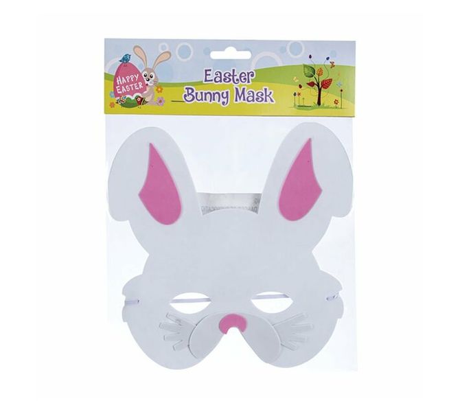 Easter Bunny Mask for Kids - White