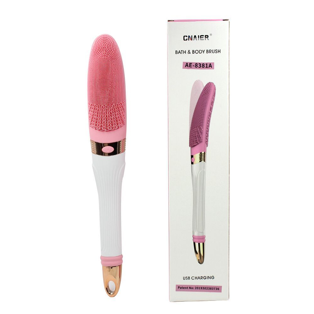 Silicone Bath Brush Exfoliating Dead Skin Electric Rotatable Back Brush ...