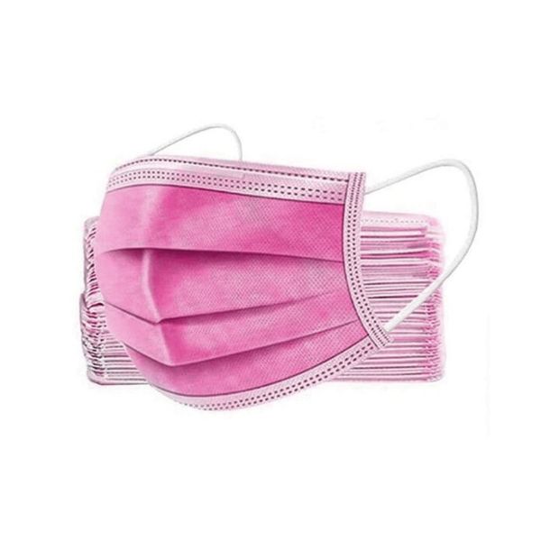 Face Mask - Kids 3 Ply Disposable Masks - Pink (Pack of 50)