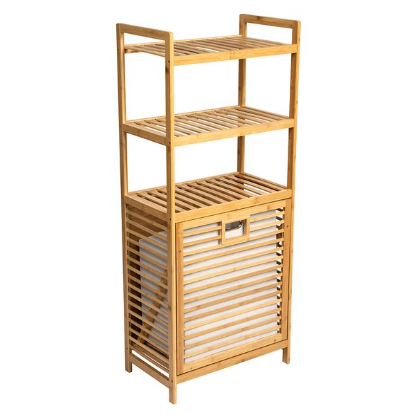 BSR-001-4, Bamboo Modern Bathroom Storage Rack