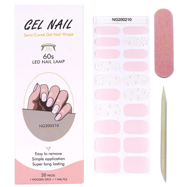 UV/LED Semi Cured Gel Nail Wraps 210