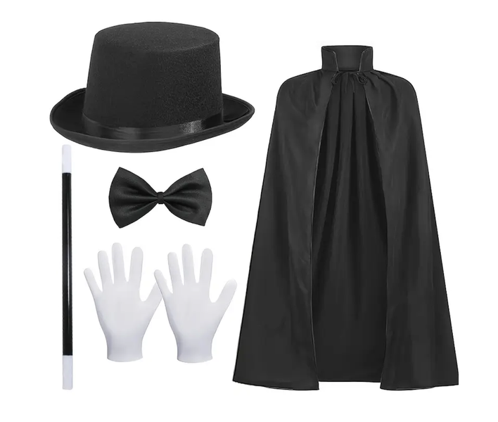 Toy Party Halloween Stage Magician Cosplay Costume - Set of 5 - 98-105cm