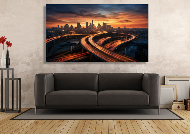 Canvas Wall Art - Highway Serenity HAbstract - IM1138