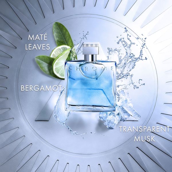 Azzaro Chrome EDT Aquatic, Citrus, Woody Fragrance, Giftset, 100ml