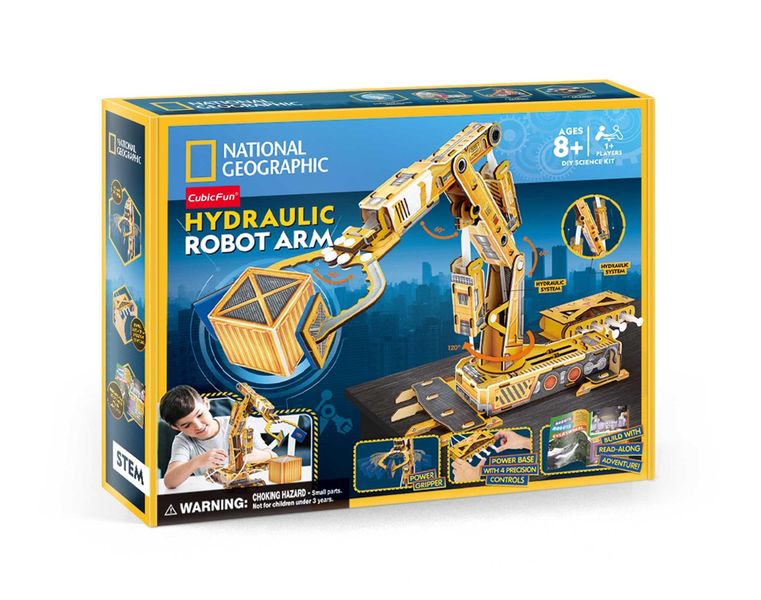 Cubic Fun National Geographic - Hydraulic Robot Arm - DIY Science Kit