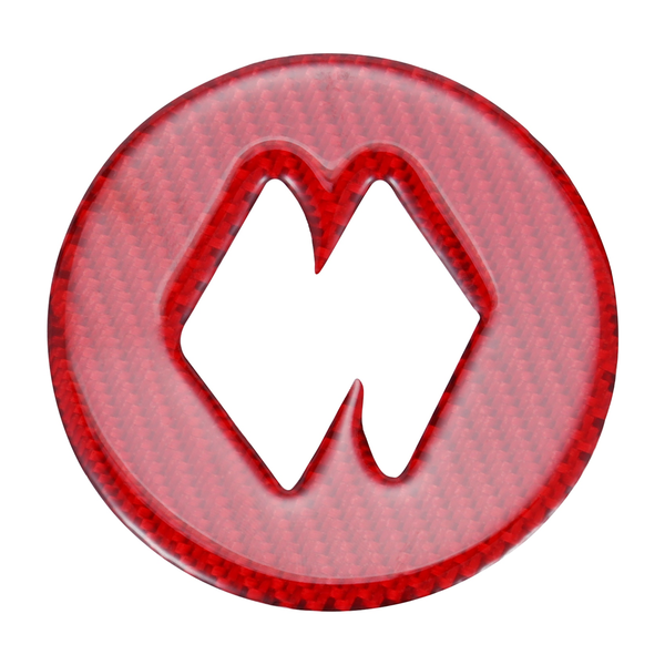 Car Steering Wheel Center Cover Trim for Jimny 19-22,Red Carbon Fiber