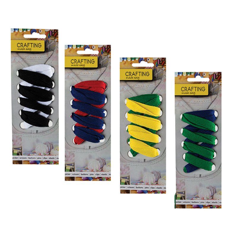 Bulk Pack x 4 Haberdashery Shoe Laces 110cm 2Tone Shop Today. Get it