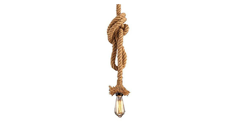 Rope Style Pendant Lamp 2M And Tungsten Bulb Value Pack