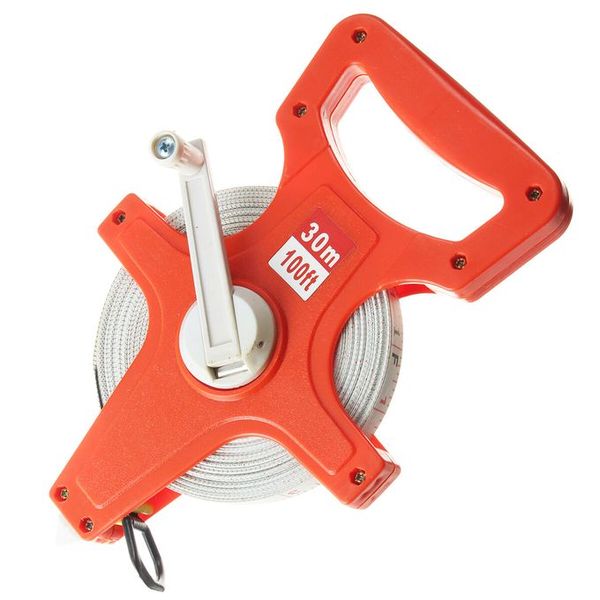 30M Fiberglass Measuring Tape - White &amp; Orange
