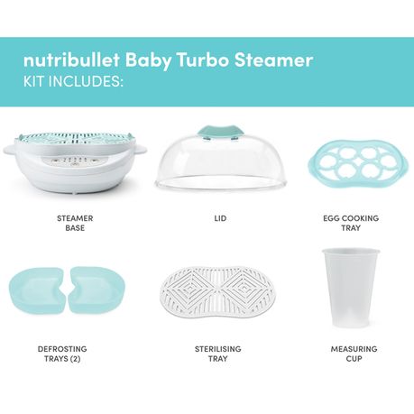 Magic Baby Nutri Bullet Turbo Food Steamer Sterilize Defrost 8 Piece Set