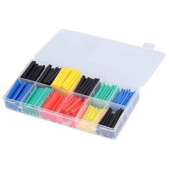280 Piece Heat Shrink Tubing Assortment Kit - Multicolour