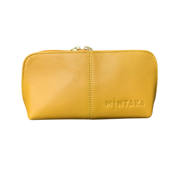 Gina Domed Leather Cosmetic Bag