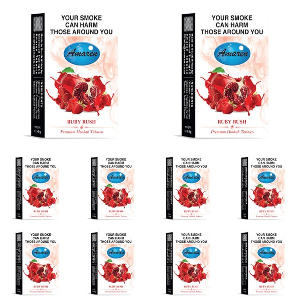 Amaren Hookah Flavor Carton - Ruby Rush (10 x 50g)