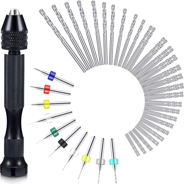 57 Pieces Micro Hand Drill Bits Set