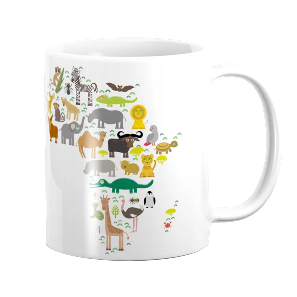 PepperSt Mug | Animal map of Africa
