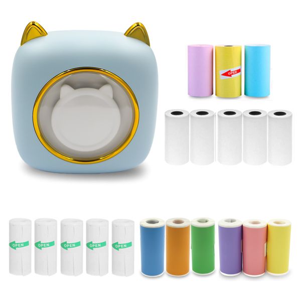 Uuname Portable Mini Photo Thermal Printer Plus 19 Rolls Thermal Paper-c23