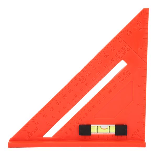 7" Red Plastic 45 Triangle Square for Carpenters