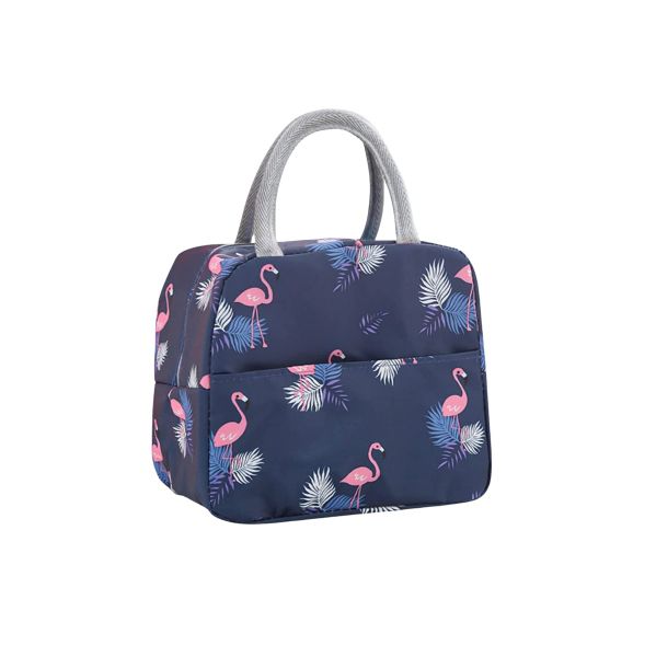 Warm Striped Tote Bag. Cooler Picnic Food Lunch Box Bag