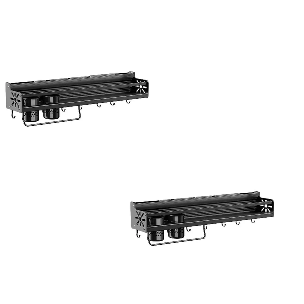 2 Pack-Wall mounted kitchen storage rack