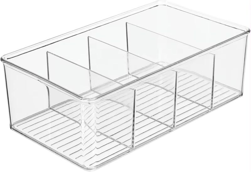 Versatile Plastic 4-Section Divided Organizer Containers