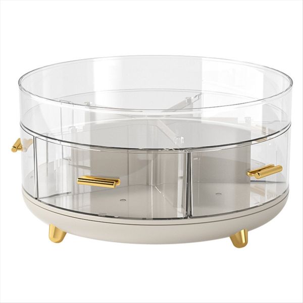 2 Tier Rotating Makeup Organizer Countertop Bathroom Organizers