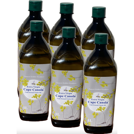Cape Canola Extra Virgin Coldpressed Canola Cooking Oil 1L x 6 Image