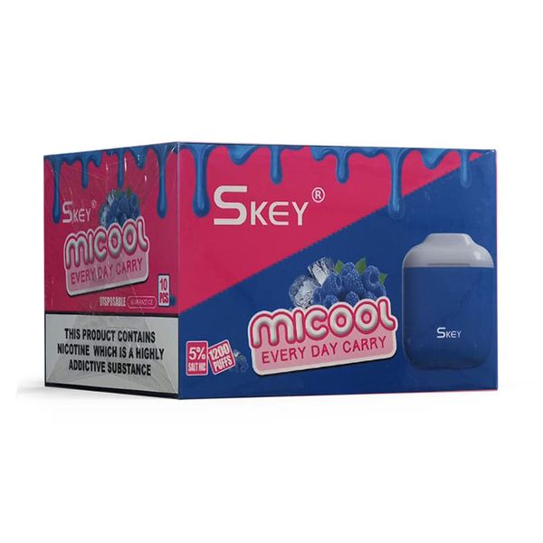 MiCool 1200 Puffs - Blue Razz Ice 5% 10x1 Pack